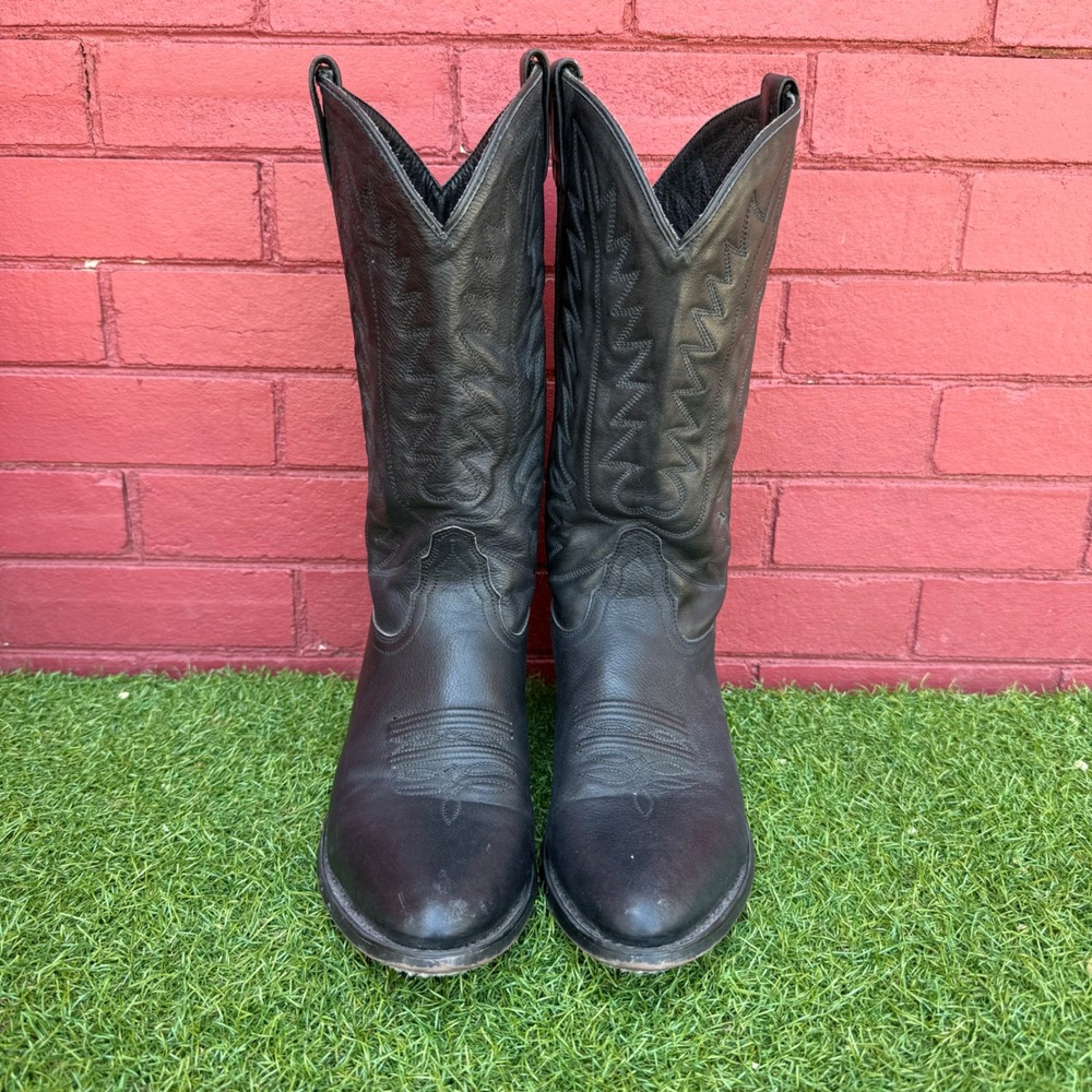 Red Lodge by Corral West Mens Black Leather Western Cowboy‎ Boots 10D DCM6110